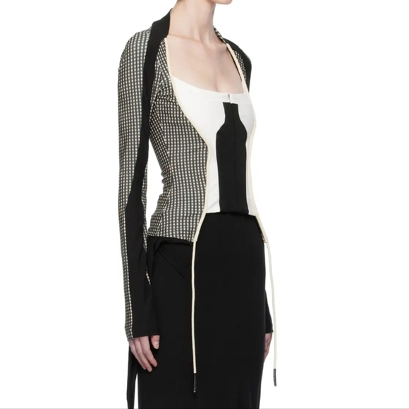 Ssense Ottolinger Deconstructed Dirndl Corsage - Plaid XL - Picture 2 of 15